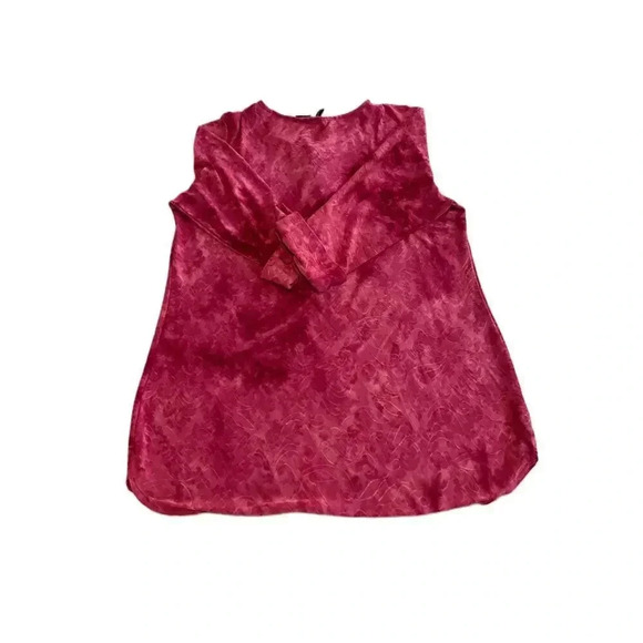 New Directions Pink Embroidered Blouse Round Neck 3/4 Sleeve Casual Womens Large - Picture 7 of 7